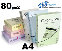 Pqt de 500 flles de papier photocopie ColorAction couleur  A4 - 80 g/m²